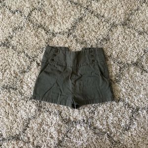 Army Green High Waisted Shorts